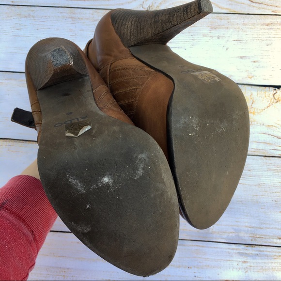 Aldo | brown distressed leather ankle boots 40 9 - Picture 8 of 8